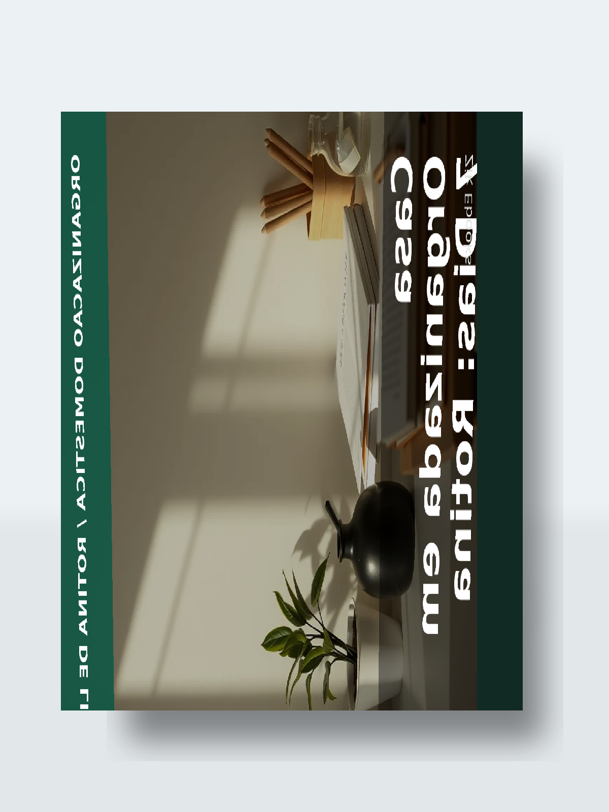 Capa 3D do ebook Casa Organizada em 7 Dias: Rotina de Limpeza Simples Para Quem Nao Tem Tempo