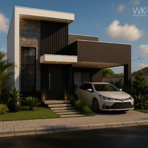 projeto residencial térreo com70m²